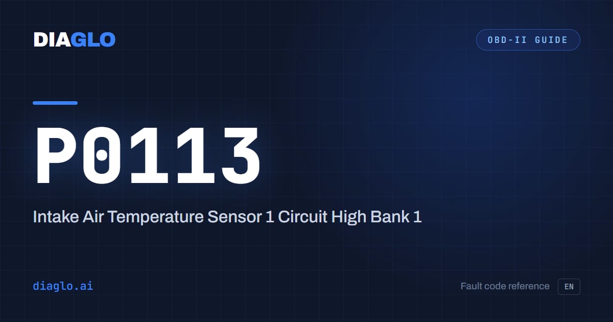 P0113 Code: Can You Drive With a High Intake Air Temp Sensor Signal?