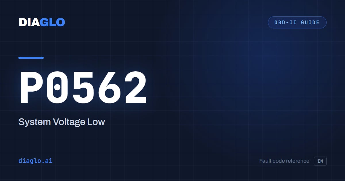 P0562 Code: Why Your Car's Voltage Is Dropping and How to Fix It